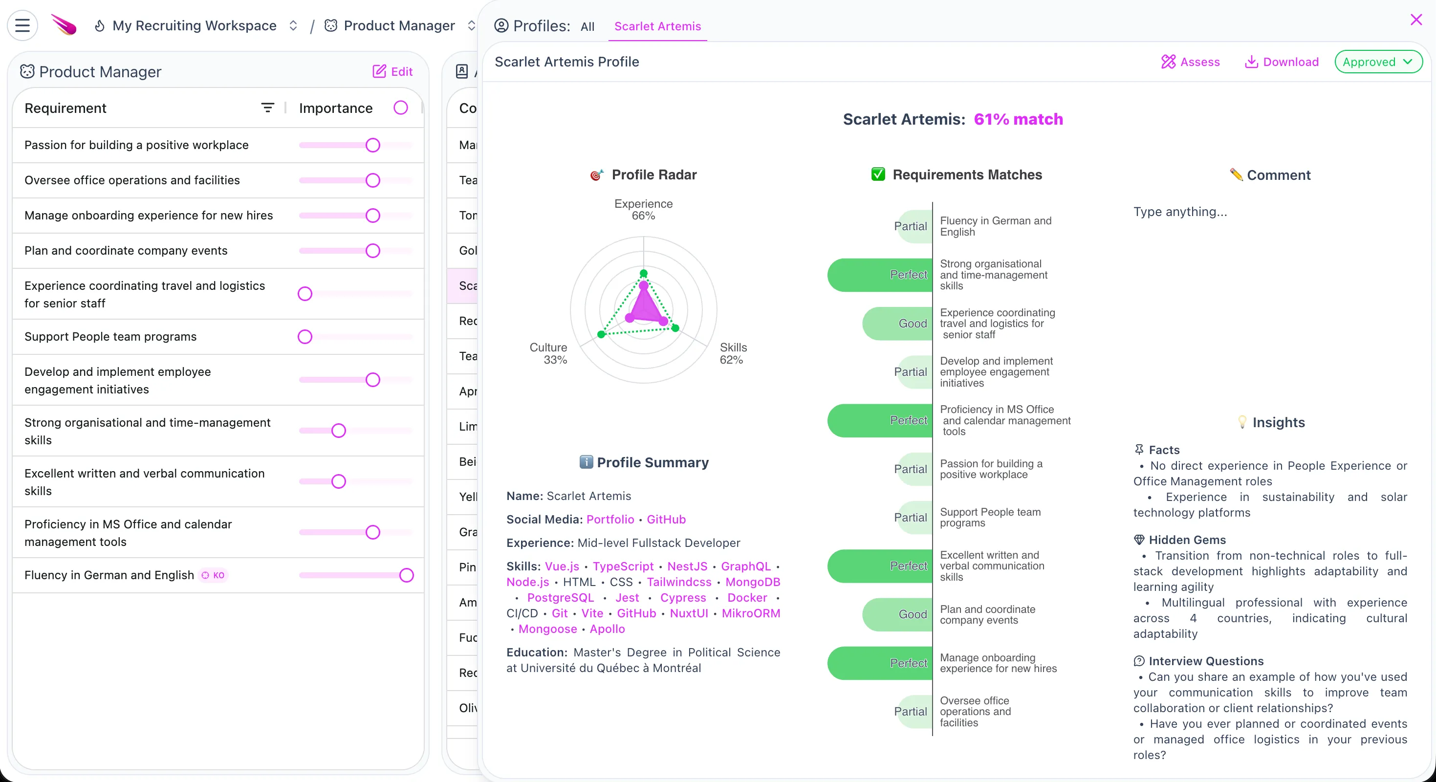 Profile Report Screenshot